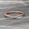 9 White Diamond Vivian Band, 14K Rose Gold