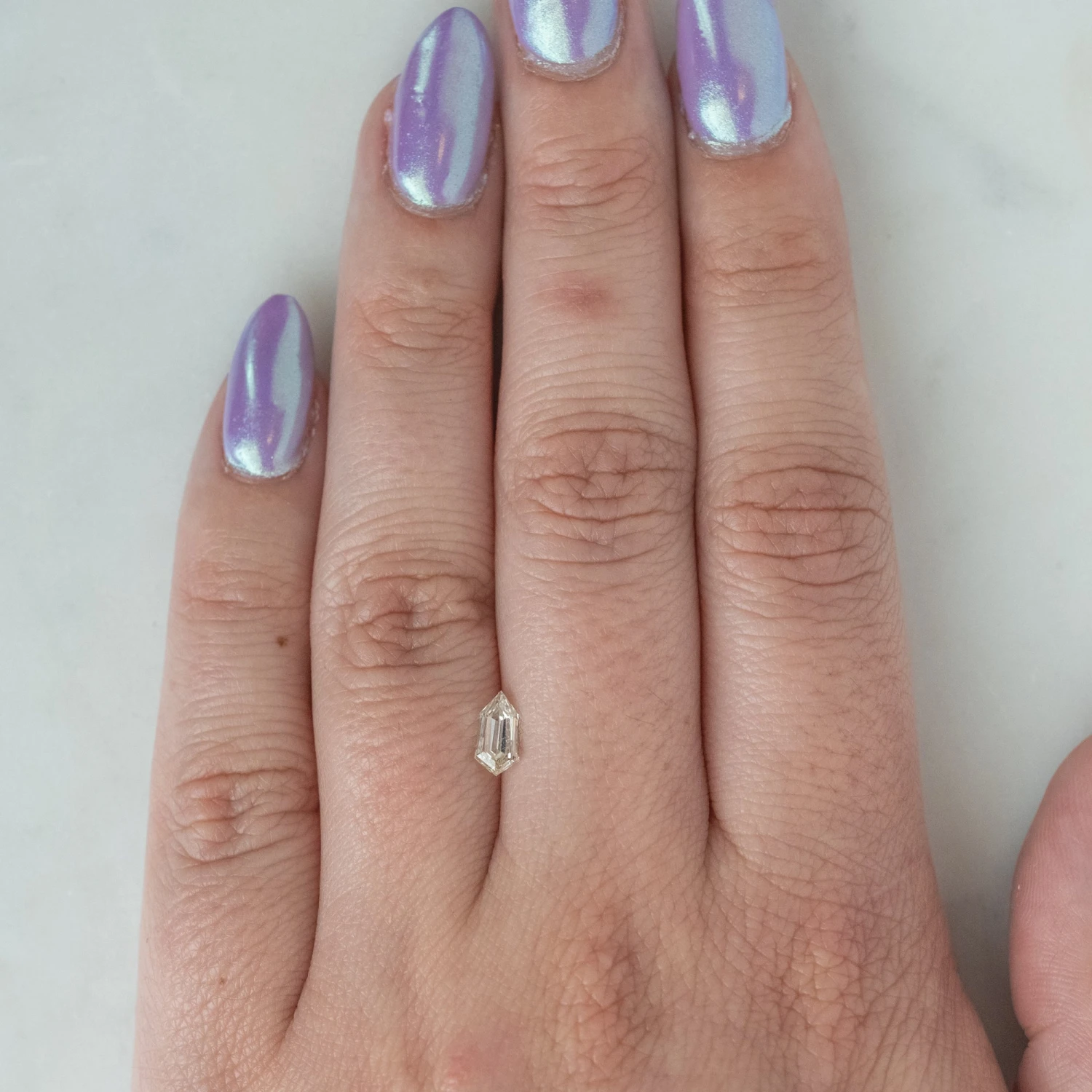 .69 Carat Clear Hexagon Step Cut Diamond - Image 6