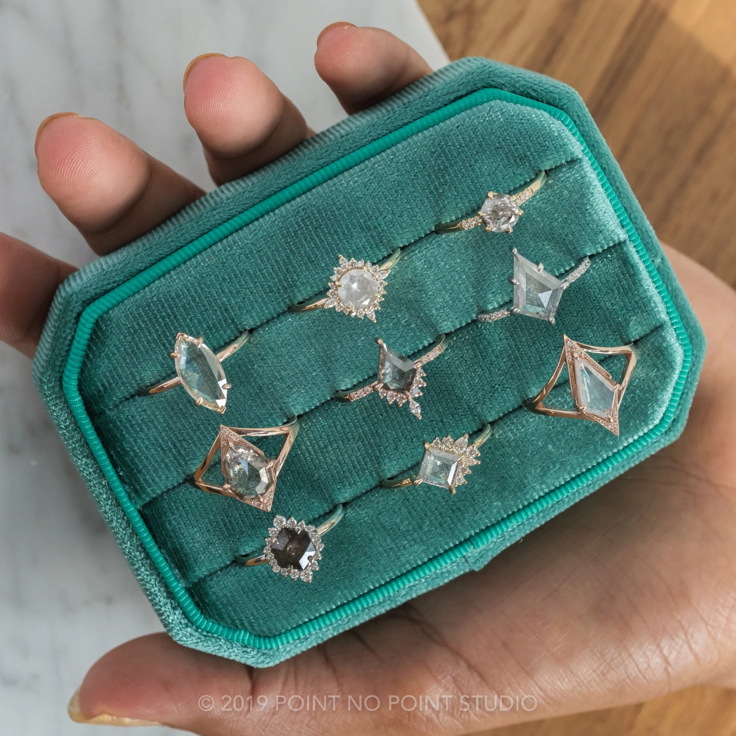 1.35 Carat Clear Marquise Diamond Engagement Ring, Jane Setting, 14K Rose Gold - Image 4