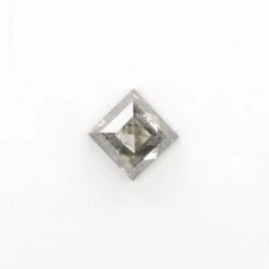 .64 Carat Salt And Pepper Rose Cut Lozenge Diamond