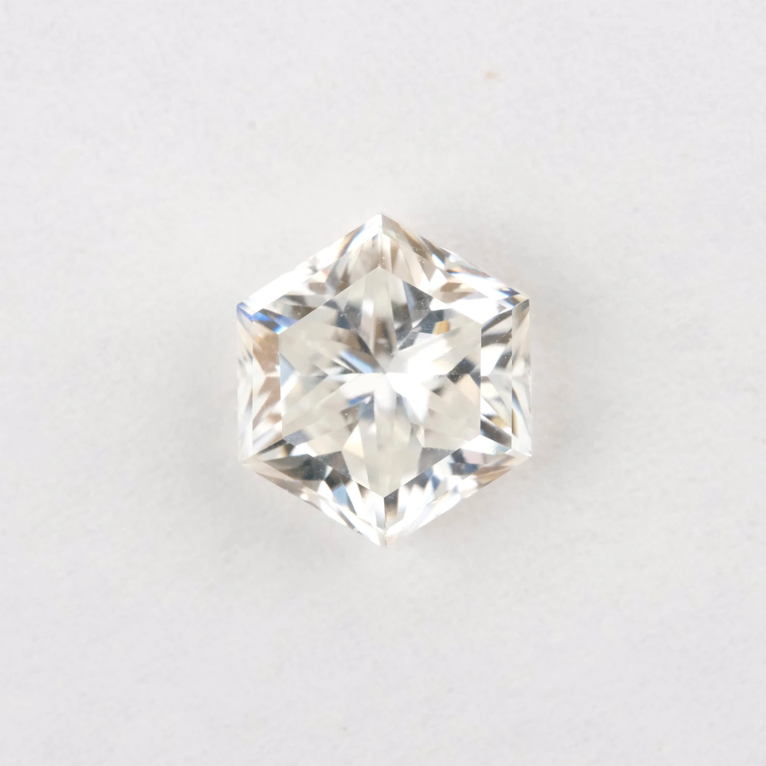 1.38 Carat White Hexagon Moissanite
