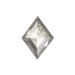 2.01 Carat Salt And Pepper Rose Cut Kite Diamond