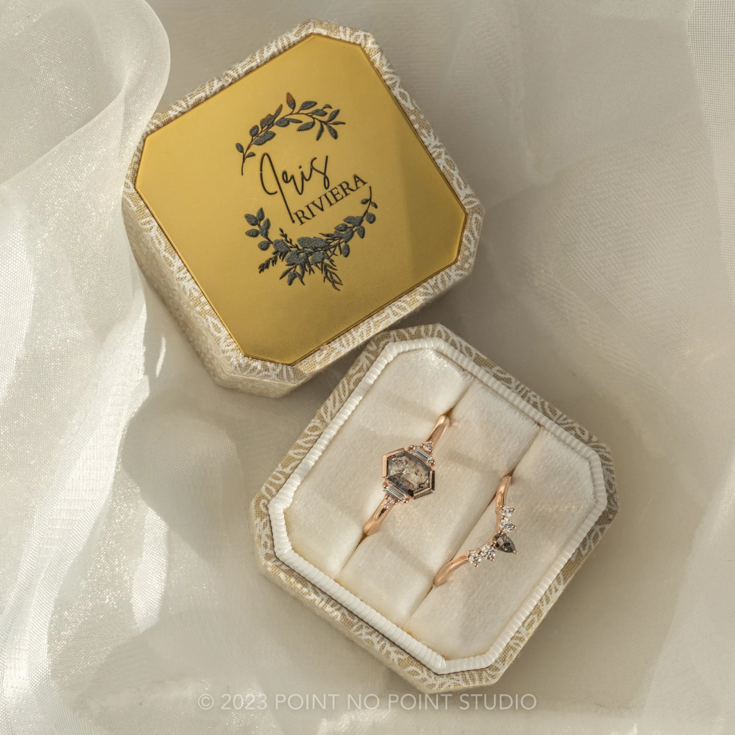 Engraved Double Slot Ring Boxes - Image 3