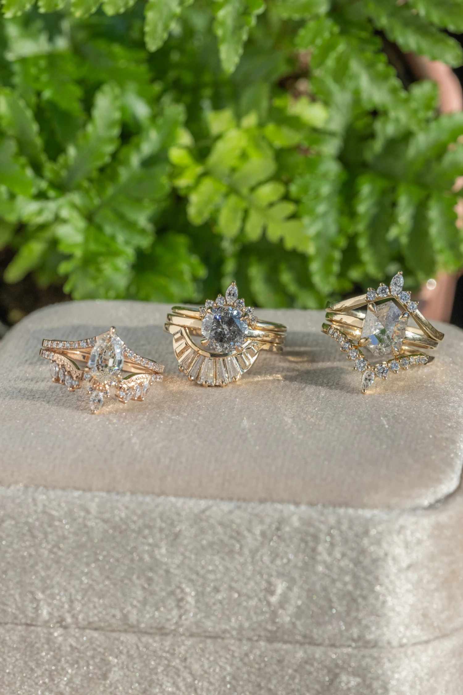 1.16 Carat Clear Geo Pear Diamond Engagement Ring, Aziza Setting, 14K Peach Gold - Image 7