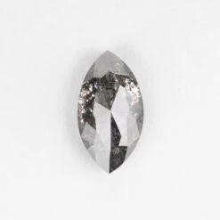 1.70 Carat Salt And Pepper Rose Cut Marquise Diamond