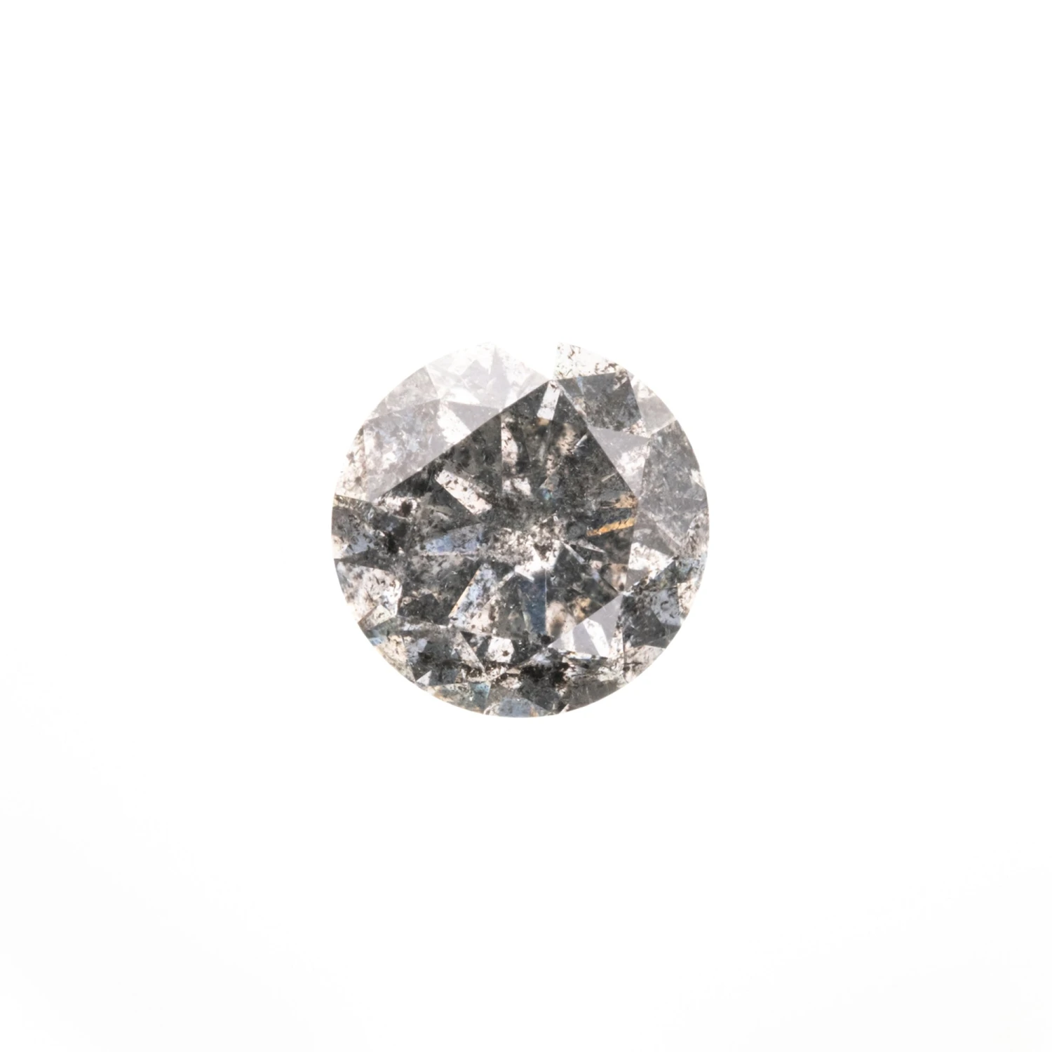 1.08 Carat Salt And Pepper Brilliant Cut Round Diamond