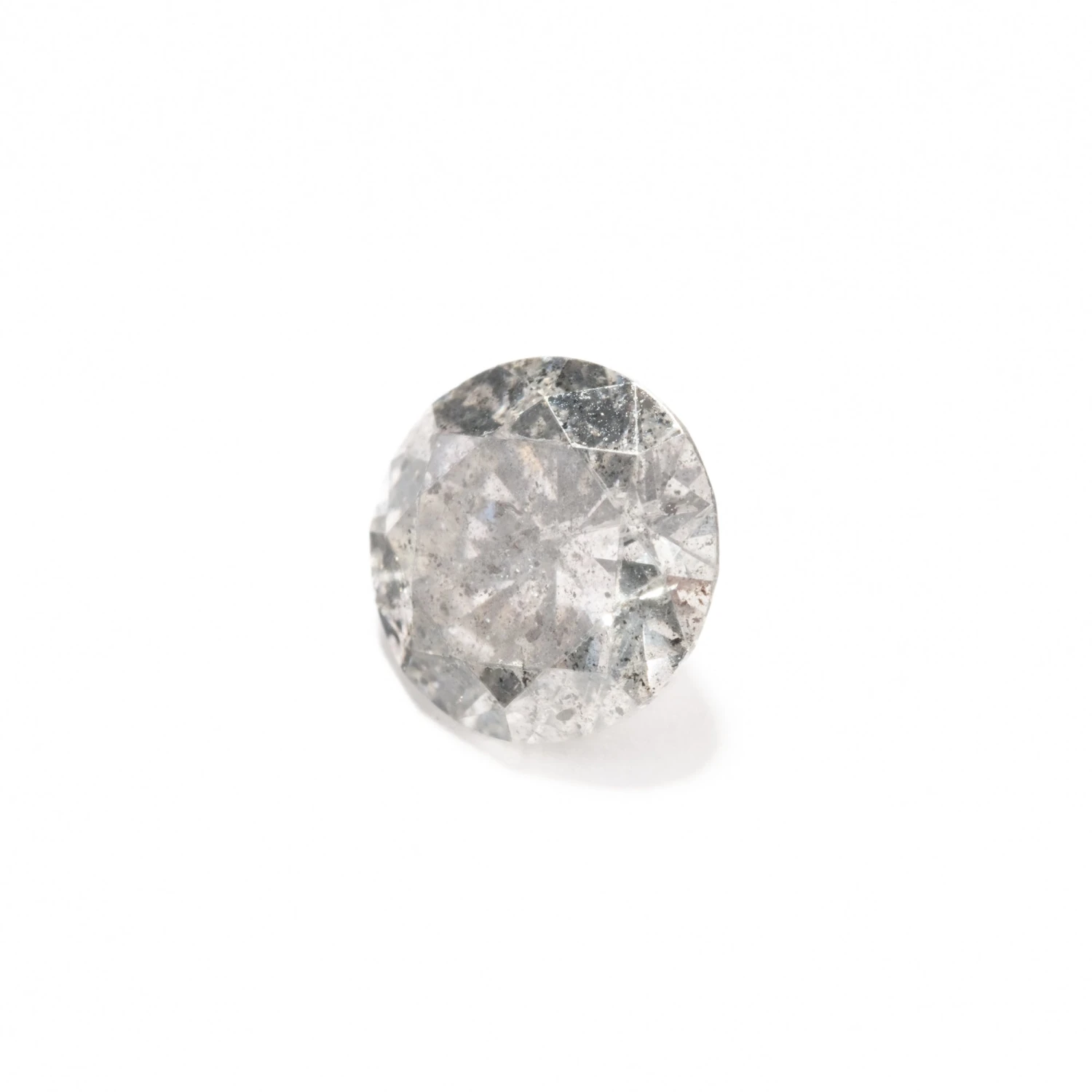 1.08 Carat Salt And Pepper Brilliant Cut Round Diamond - Image 2