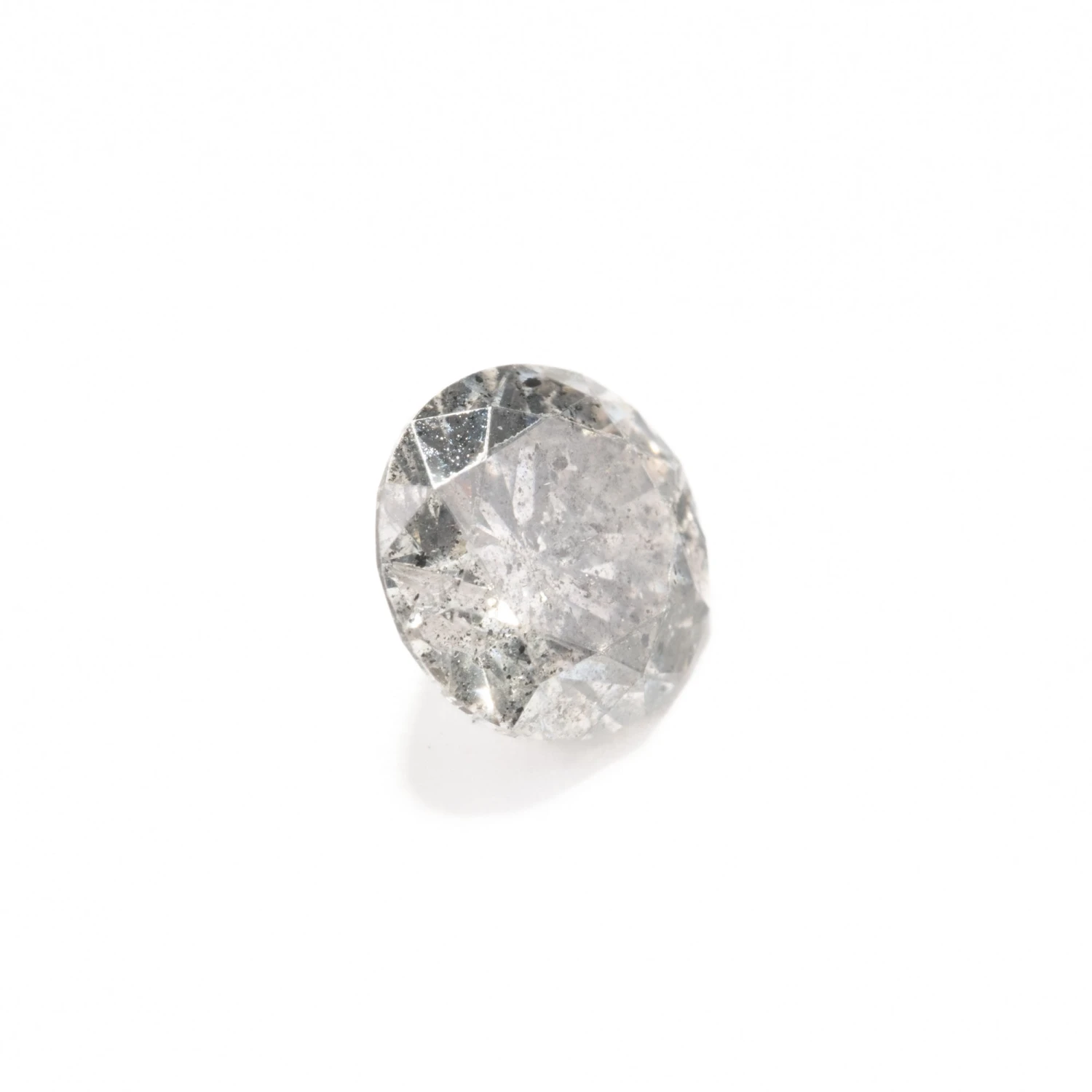 1.08 Carat Salt And Pepper Brilliant Cut Round Diamond - Image 3