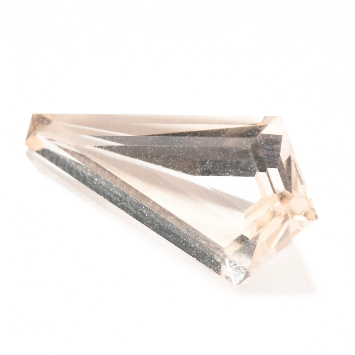 3.08 Carat Light Peach Step Cut Kite Morganite - Image 2