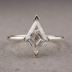 Lozenge Moissanite Engagement Ring, Charlize Setting, Platinum