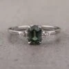 1.14 Carat Teal Hexagon Sapphire Engagement Ring, Quinn Setting, Platinum