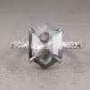 2.71 Carat Salt And Pepper Hexagon Diamond Engagement Ring, Ombre Jules Setting, 14K White Gold