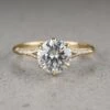 1.58 Carat Moissanite Engagement Ring, Mackenzie Setting, 14k Yellow Gold