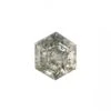 1.92 Carat Salt And Pepper Step Cut Hexagon Diamond