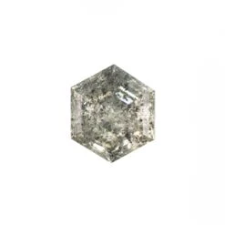 1.92 Carat Salt And Pepper Step Cut Hexagon Diamond