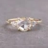 1.40 Carat Canadian Clear Round Diamond Engagement Ring, Zoe Setting, 14K Yellow Gold