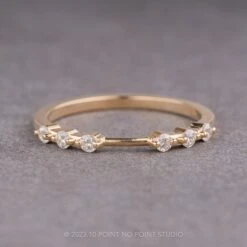 3 Diamond Nova Cuff, 14K Yellow Gold