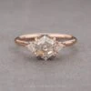 1.54 Carat Hexagon Moissanite Engagement Ring, Lea Setting, 14K Rose Gold