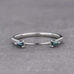 Baguette Sapphire Wedding Cuff, Harper Setting, Platinum