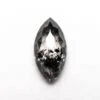 1.69 CARAT BLACK SPECKLED DOUBLE CUT MARQUISE DIAMOND