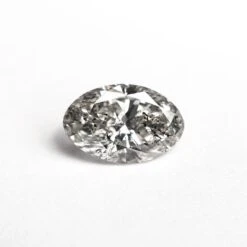 1.01 CARAT SALT AND PEPPER BRILLIANT CUT OVAL DIAMOND