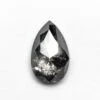 1.17 CARAT BLACK SPECKLED ROSE CUT PEAR DIAMOND