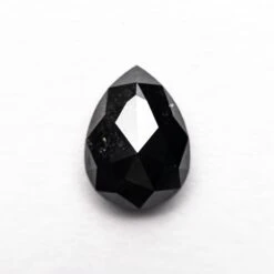 1.40 CARAT BLACK ROSE CUT PEAR DIAMOND