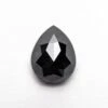 1.52 CARAT BLACK SPECKLED ROSE CUT PEAR DIAMOND