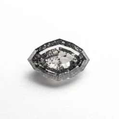 1.41 CARAT CANADIAN SALT AND PEPPER DOUBLE CUT GEOMETRIC MARQUISE DIAMOND