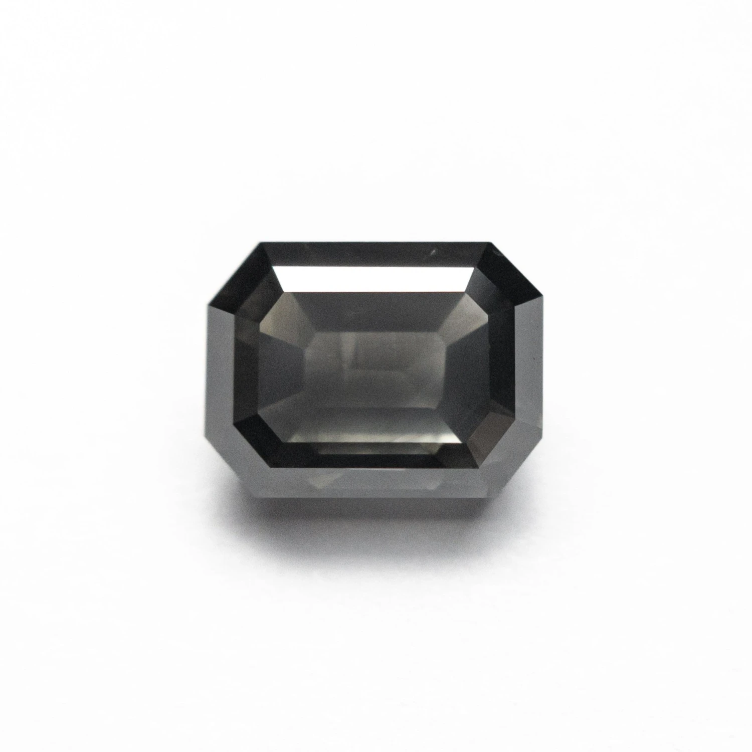 1.41 Carat Smokey Grey Double Cut Emerald Diamond - Image 3