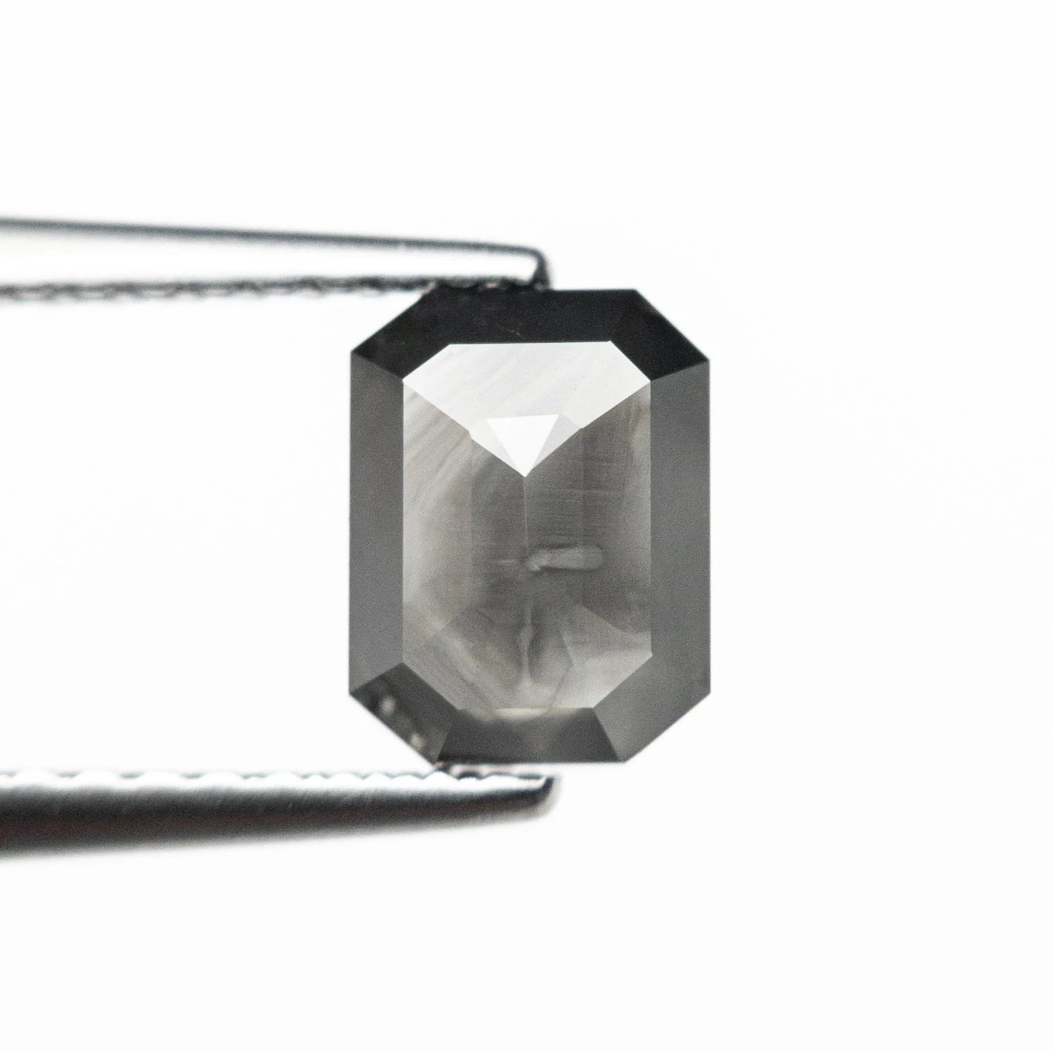 1.41 Carat Smokey Grey Double Cut Emerald Diamond - Image 2