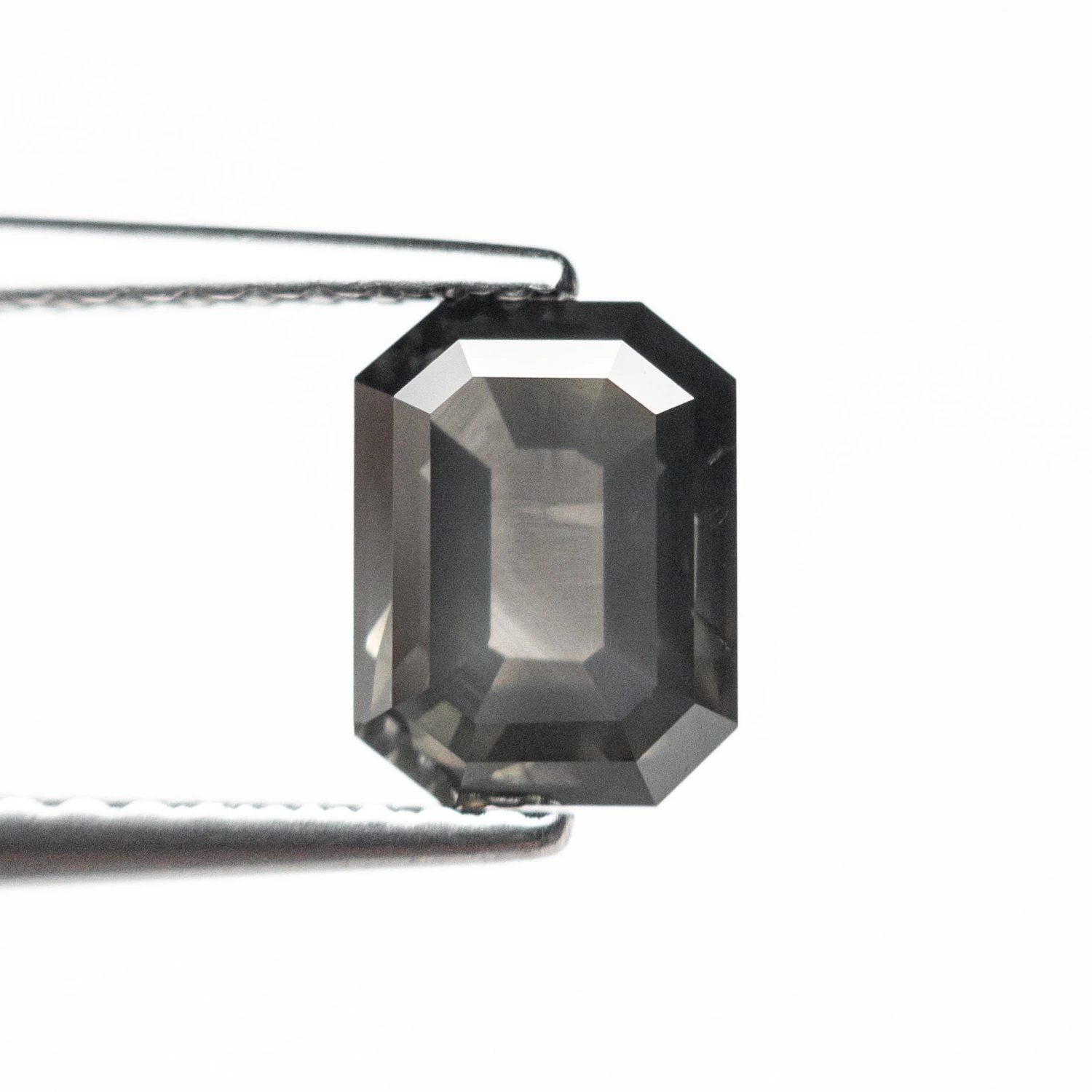 1.41 Carat Smokey Grey Double Cut Emerald Diamond - Image 4