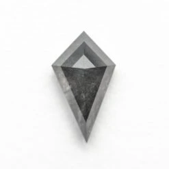 1.02 Carat Black Speckled Rose Cut Kite Diamond