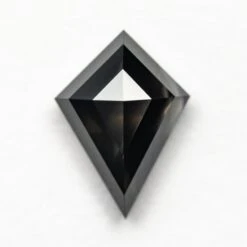 1.18 Carat Smokey Black Double Cut Kite Diamond