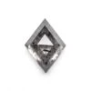 1.38 Carat Salt And Pepper Double Cut Lozenge Diamond