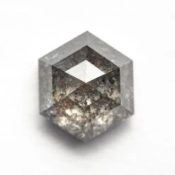 1.29 Carat Salt And Pepper Double Cut Hexagon Diamond
