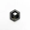 1.24 Carat Black Speckled Rose Cut Hexagon Diamond