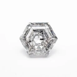 2.03 CARAT CANADIAN SALT AND PEPPER DOUBLE CUT HEXAGON DIAMOND