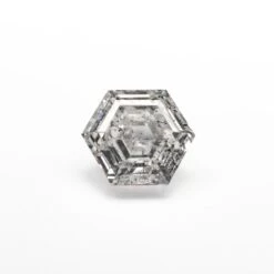 1.26 CARAT CANADIAN SALT AND PEPPER STEP CUT HEXAGON DIAMOND