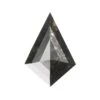 3.18 Carat Black Speckled Rose Cut Kite Diamond