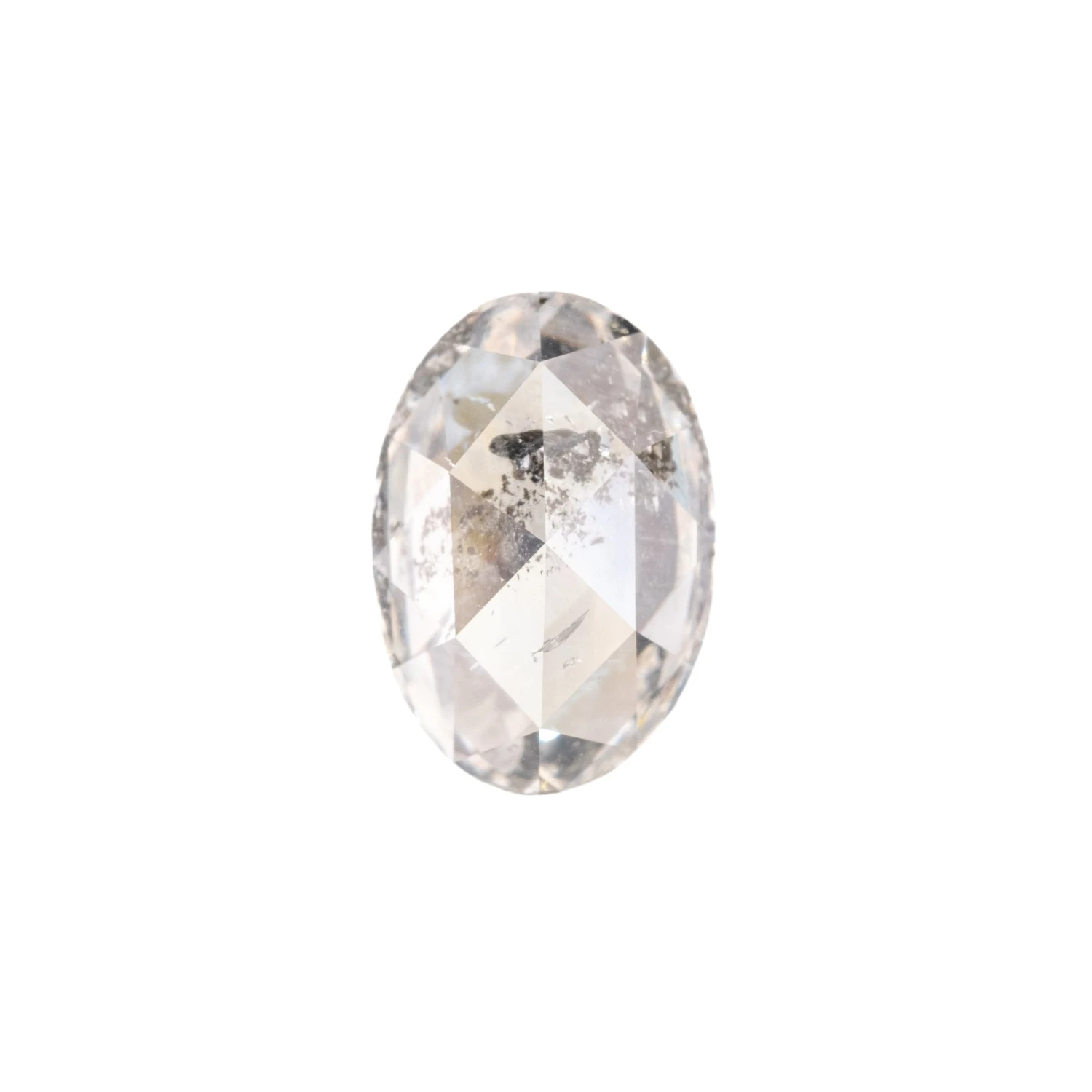 .92 Carat Canadian Salt And Pepper Rose Cut Oval Diamond