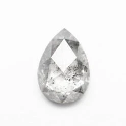 .90 CARAT SALT AND PEPPER ROSE CUT PEAR DIAMOND