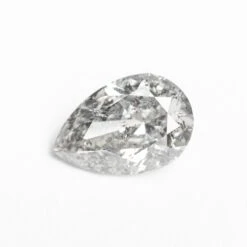 1.01 CARAT SALT AND PEPPER BRILLIANT CUT PEAR DIAMOND