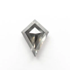2.69 Carat Smoky Charcoal Speckled Double Cut Kite Diamond