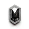 1.84 Carat Black Speckled Double Cut Hexagon Diamond
