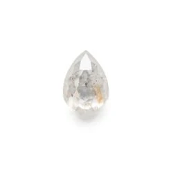 1.04 Carat Icy White Rose Cut Pear Diamond