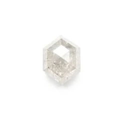 1.40 Carat Icy White Rose Cut Hexagon Diamond