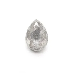 1.53 Carat Icy Grey Rose Cut Pear Diamond