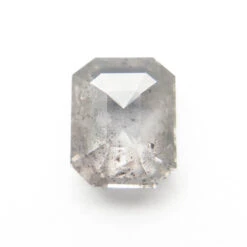 1.54 Carat Icy Grey Double Cut Emerald Diamond