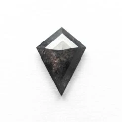 1.40 Carat Black Rose Cut Kite Diamond